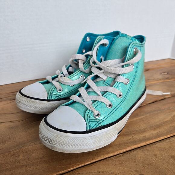 Converse Girls Kids Chuck Taylor All Star Glitter High-Top SAMPLE Sneakers 13K